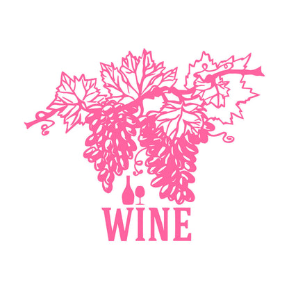 Wall Vinyl Sticker Decor Wine Shop Grape Branch Vine Restaurant Bar Art Mural Painting