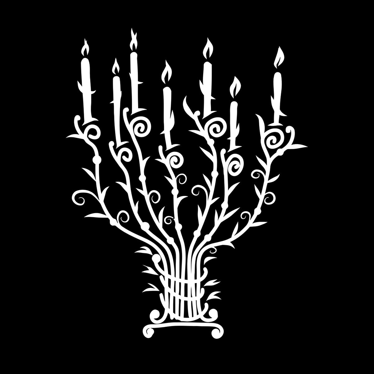 Fine Carving Decals Candle Candlestick Vintage Chandelier Branches Light It Won'T Fall Off