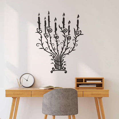 Fine Carving Decals Candle Candlestick Vintage Chandelier Branches Light It Won'T Fall Off