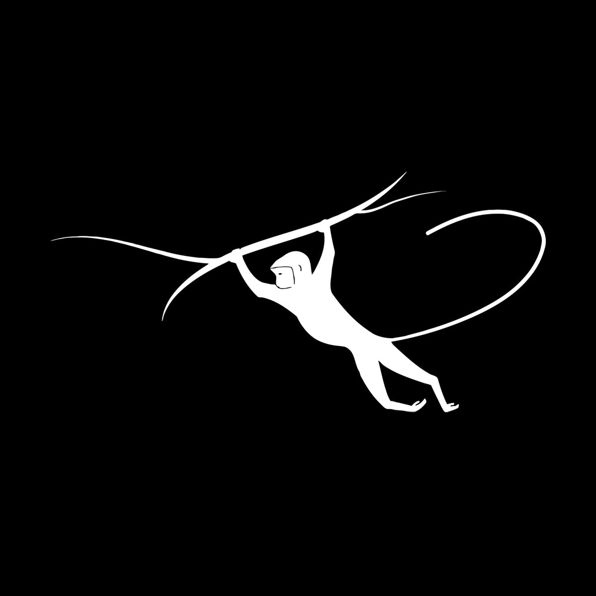 Engraving Stickers Monkey On Branch Animal Macaque Jungle Can Modify And Add Information