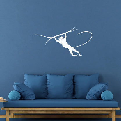 Engraving Stickers Monkey On Branch Animal Macaque Jungle Can Modify And Add Information