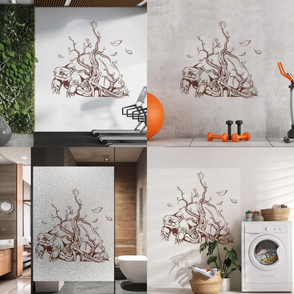Wall Decals Pvc Turtle Tree Branches Leaves Animal Wall Beautification