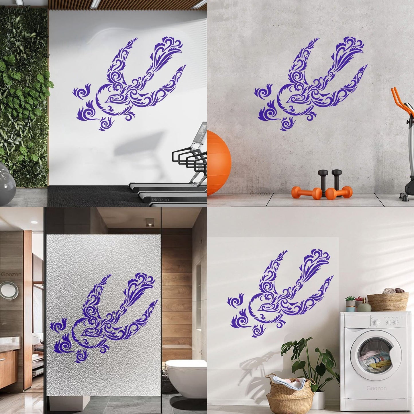 Unreal Magic Bird Pattern Style Tattoo Wall Stickers Easy Installation
