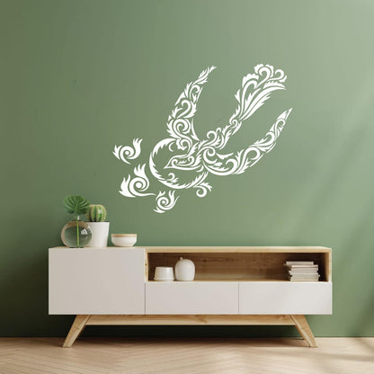 Unreal Magic Bird Pattern Style Tattoo Wall Stickers Easy Installation