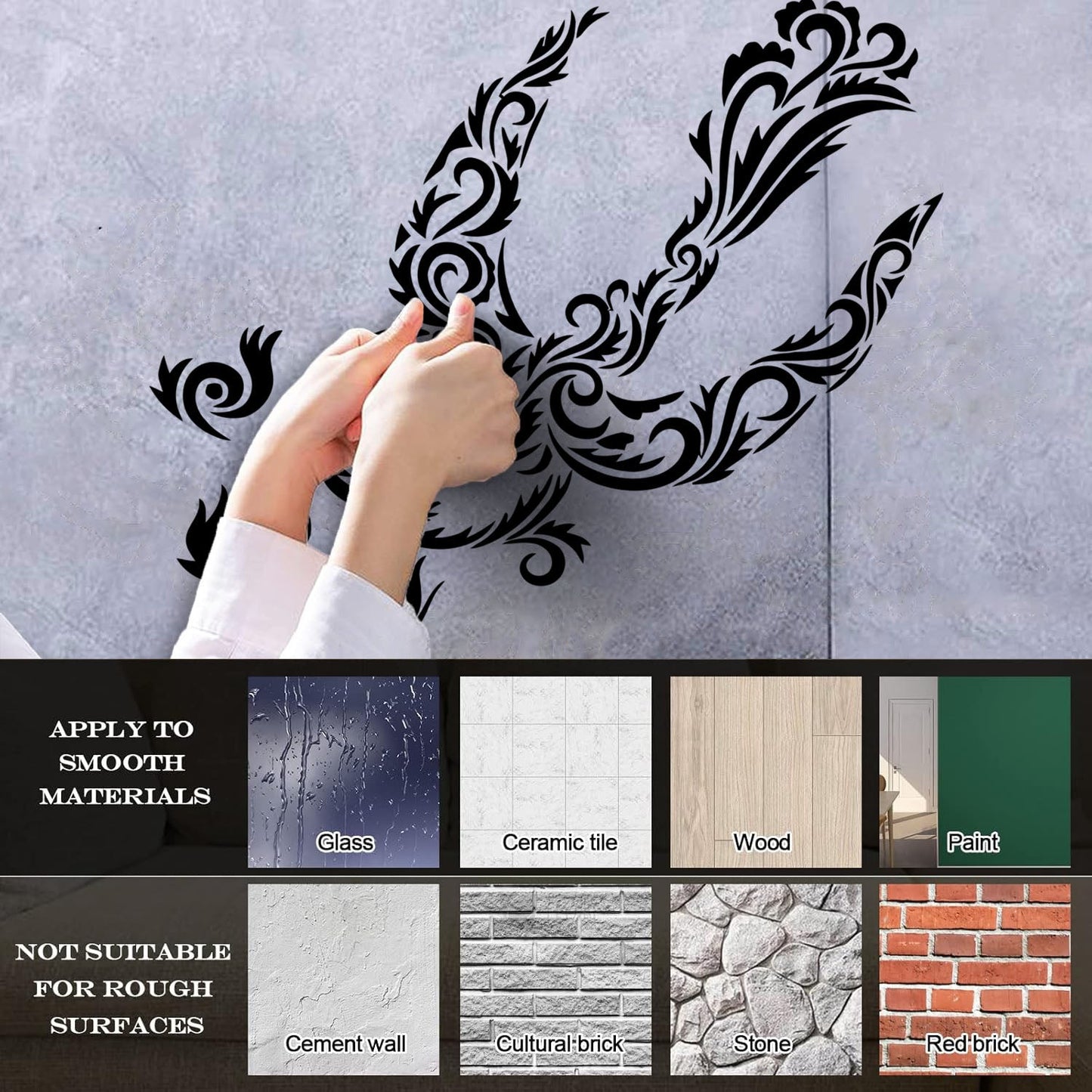 Unreal Magic Bird Pattern Style Tattoo Wall Stickers Easy Installation