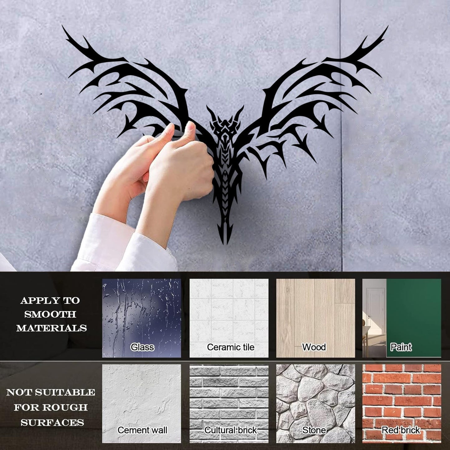 Lettering Decals Skeleton Bird Spikes Wings It Won'T Fall Off