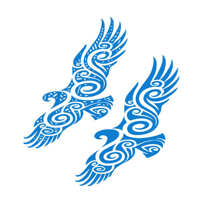 Mural And Wall Vinyl Decal Pair Of Birds Abstract Beautiful Store Decoration