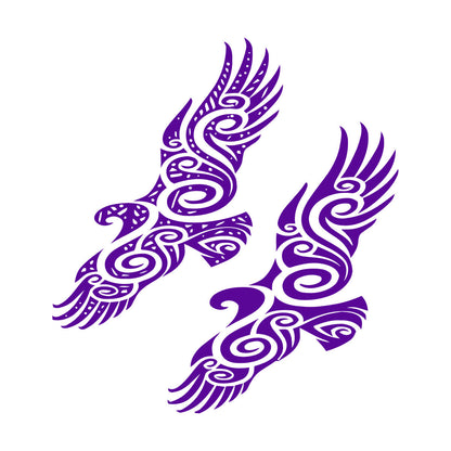 Mural And Wall Vinyl Decal Pair Of Birds Abstract Beautiful Store Decoration