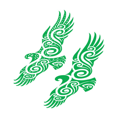 Mural And Wall Vinyl Decal Pair Of Birds Abstract Beautiful Store Decoration