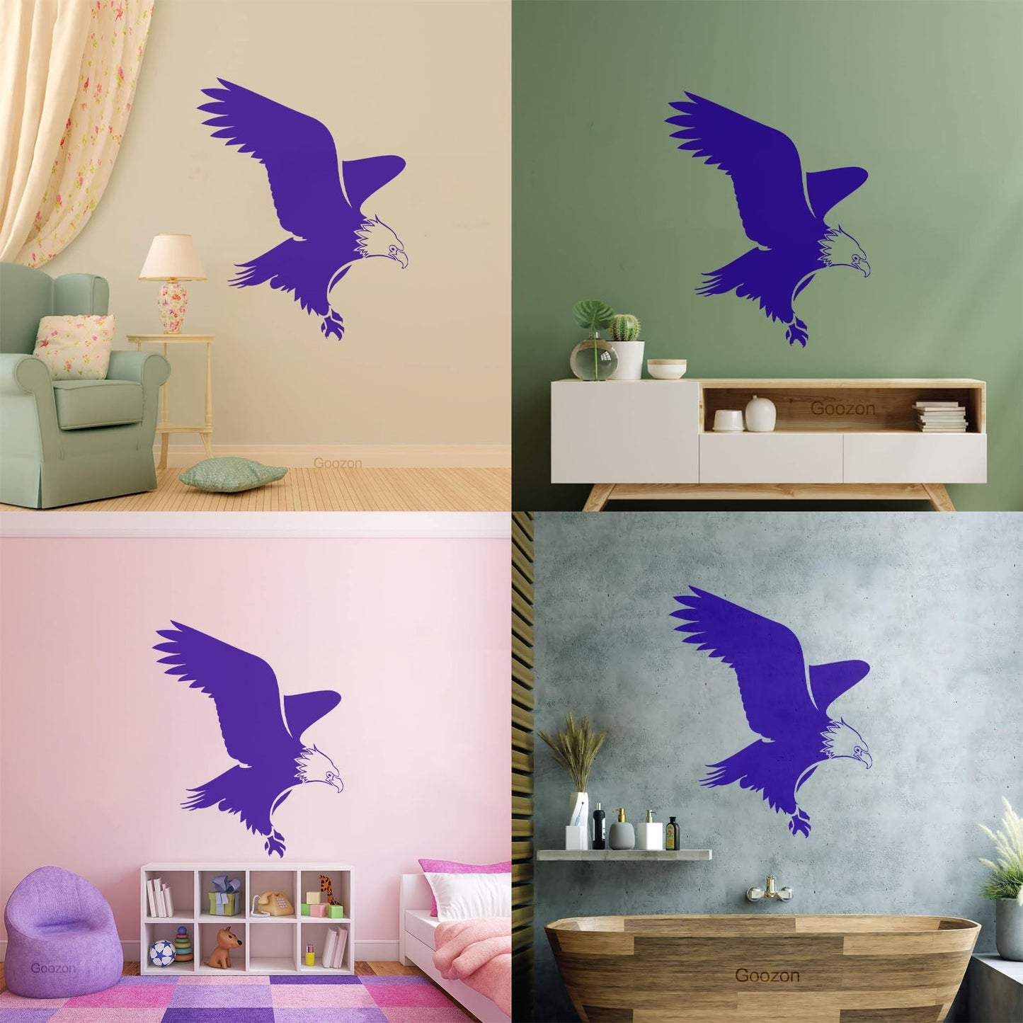 Abstract Eagle Bird Silhouette Flight Wingspan Wall Stickers Paster Paper Tattoo Culture