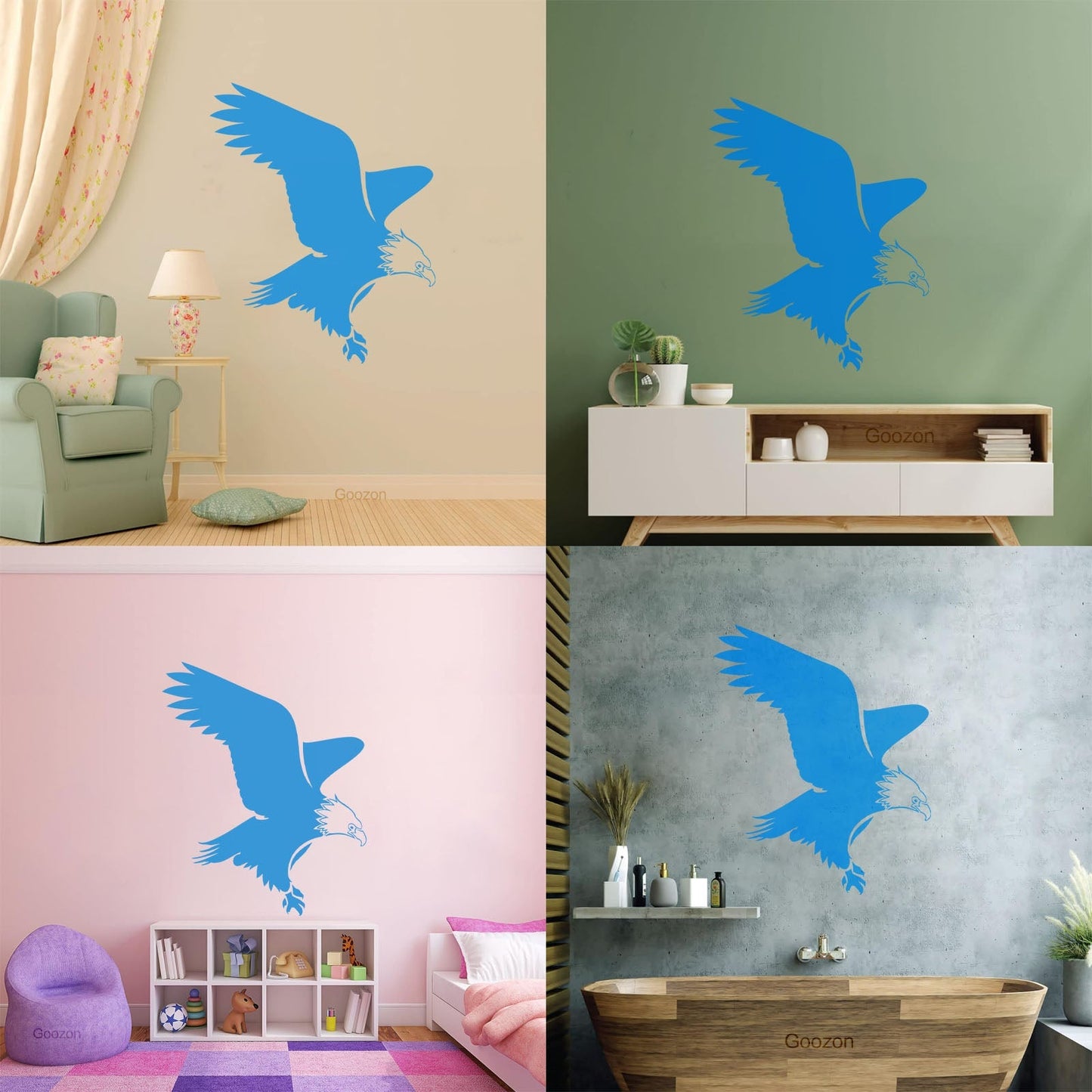 Abstract Eagle Bird Silhouette Flight Wingspan Wall Stickers Paster Paper Tattoo Culture