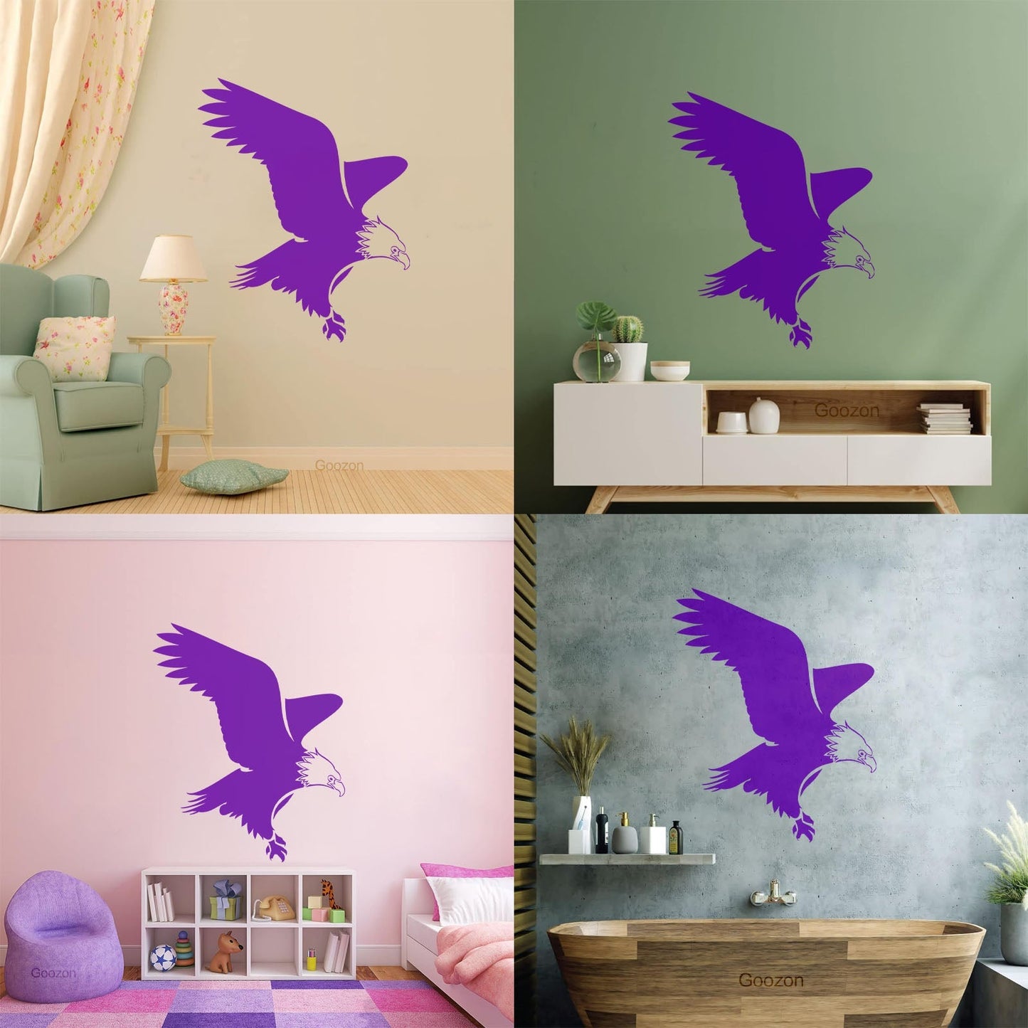 Abstract Eagle Bird Silhouette Flight Wingspan Wall Stickers Paster Paper Tattoo Culture