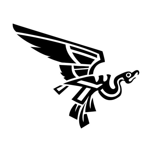 Fine Carving Stickers Abstract Kvezal Sacred Aztec Bird Self Adhesive