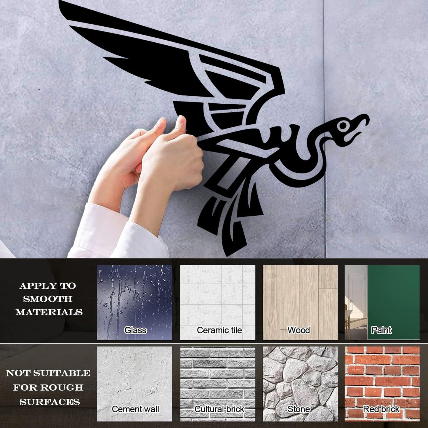 Fine Carving Stickers Abstract Kvezal Sacred Aztec Bird Self Adhesive