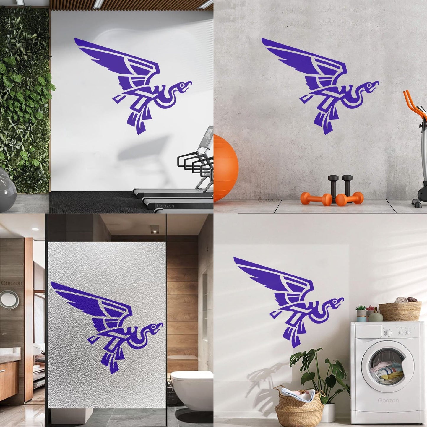 Fine Carving Stickers Abstract Kvezal Sacred Aztec Bird Self Adhesive