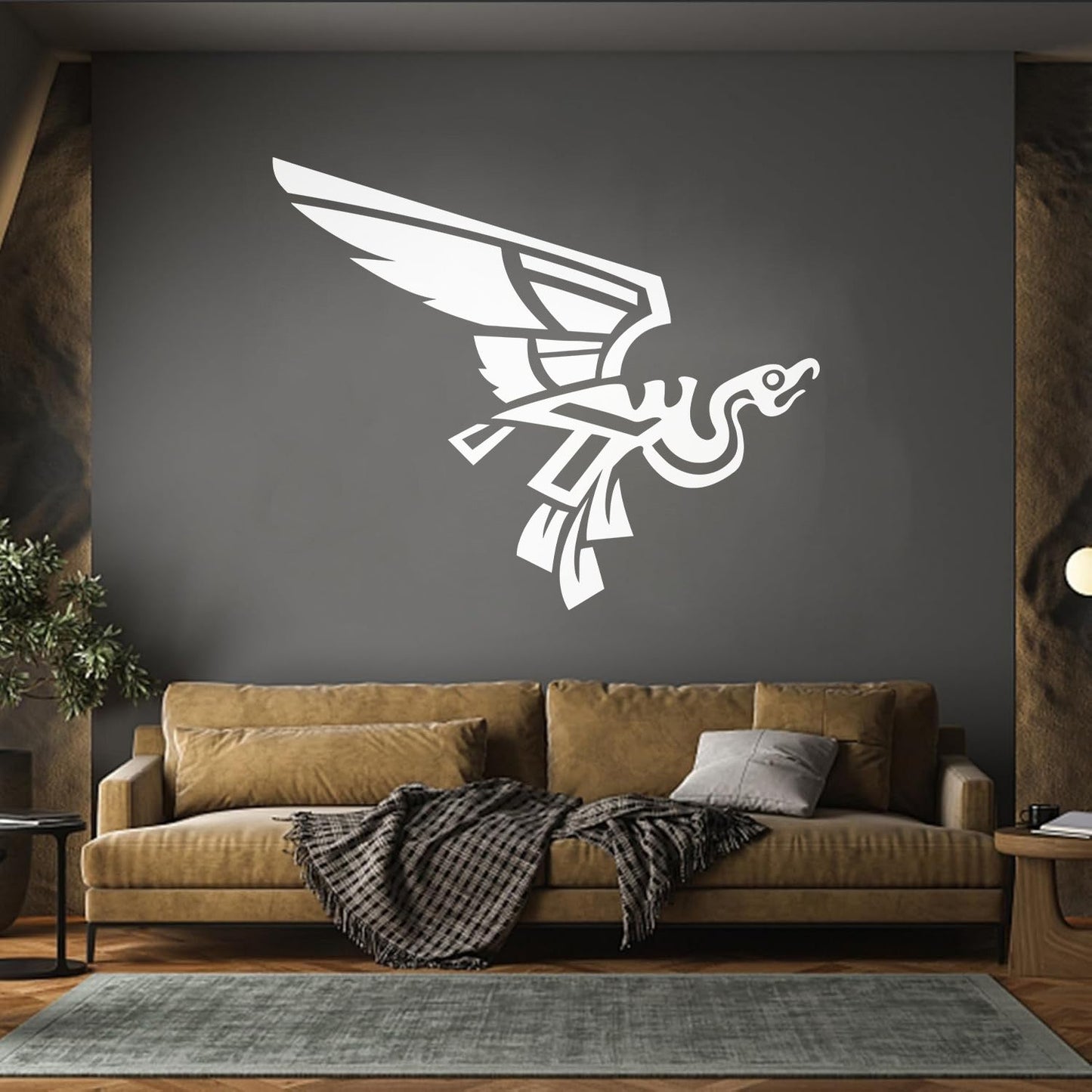 Fine Carving Stickers Abstract Kvezal Sacred Aztec Bird Self Adhesive