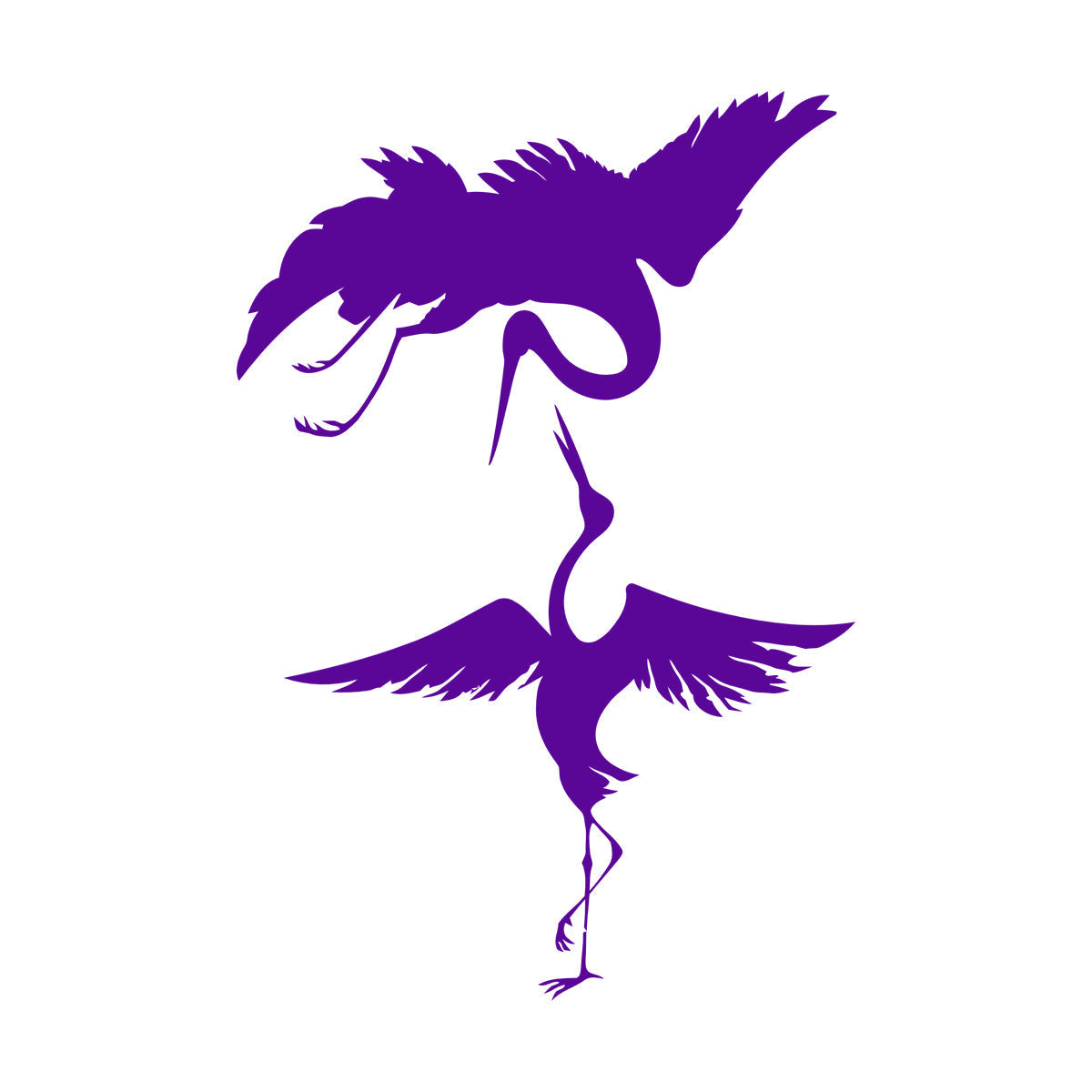 Lettering Stickers Abstract Asian Birds Heron Japanese Style Waterproof