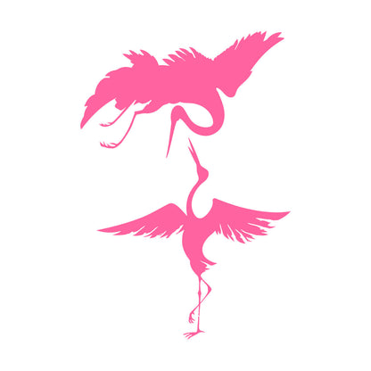 Lettering Stickers Abstract Asian Birds Heron Japanese Style Waterproof