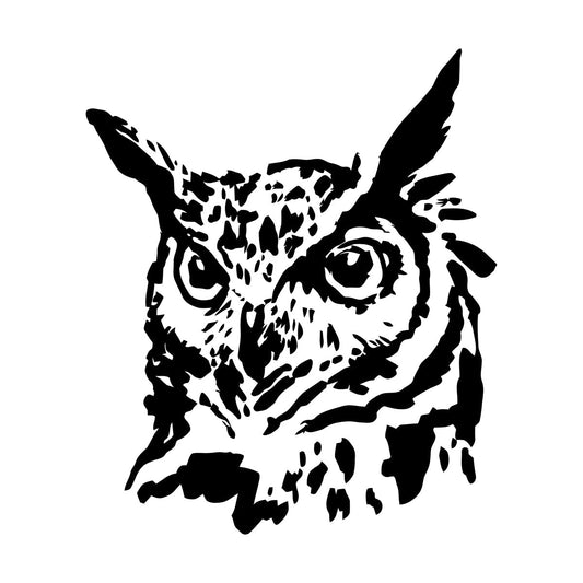 Wall Decals Abstract Bird Head Owl Blot Can Modify And Add Information