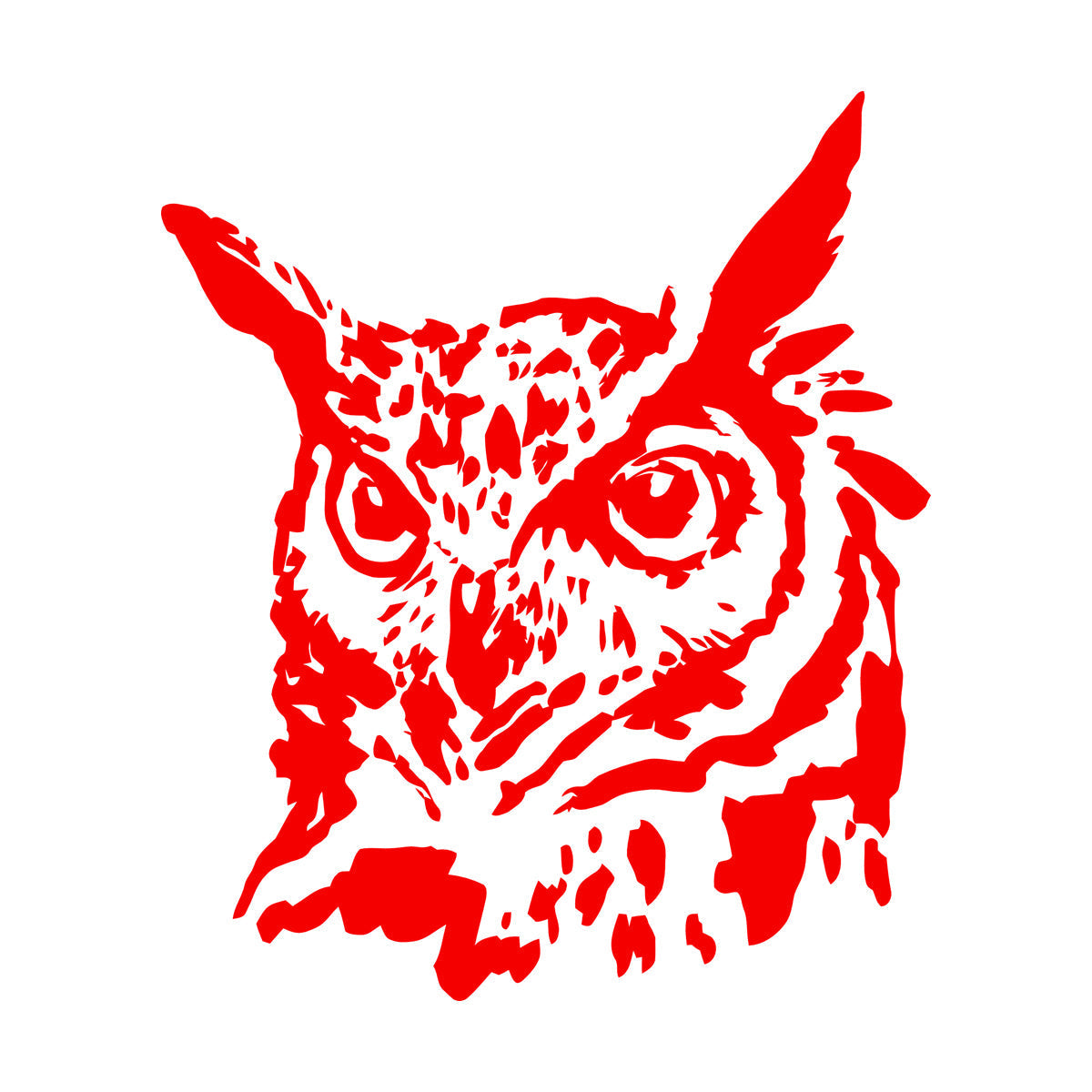 Wall Decals Abstract Bird Head Owl Blot Can Modify And Add Information