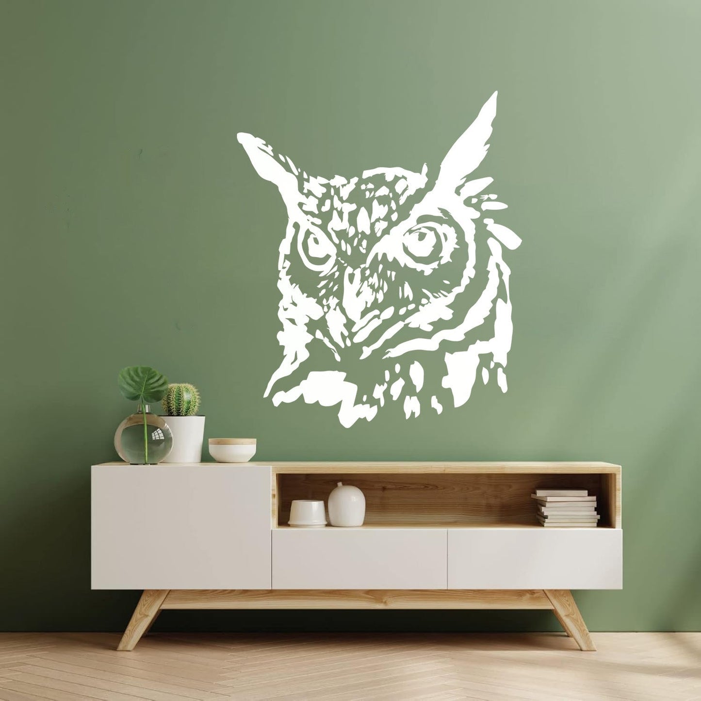 Wall Decals Abstract Bird Head Owl Blot Can Modify And Add Information