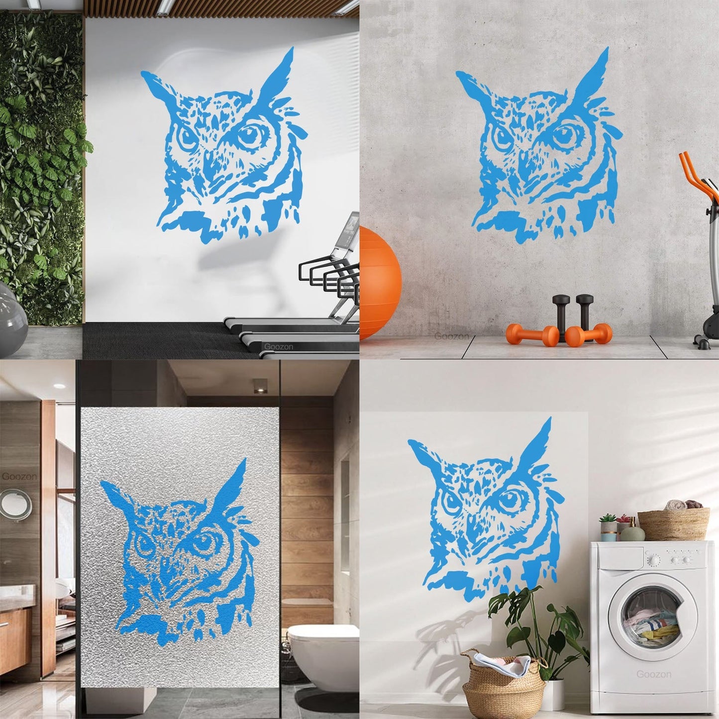 Wall Decals Abstract Bird Head Owl Blot Can Modify And Add Information