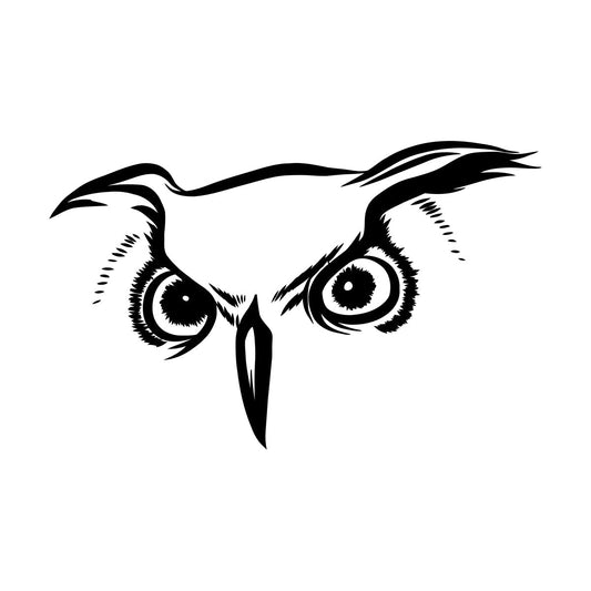 Vinyl Wall Decals Abstract Bird Owl Head Kids Art Decoration