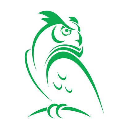 Engraving Decals Abstract Cartoon Owl Bird Kids Wall Beautification