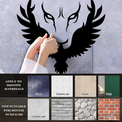 Abstract Lion Head Phoenix Bird Vinyl Art Sticker Self Adhesive