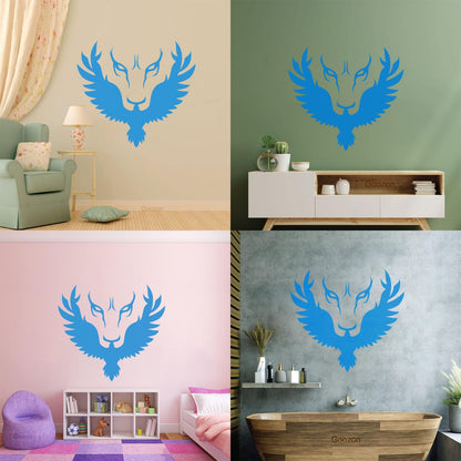 Abstract Lion Head Phoenix Bird Vinyl Art Sticker Self Adhesive