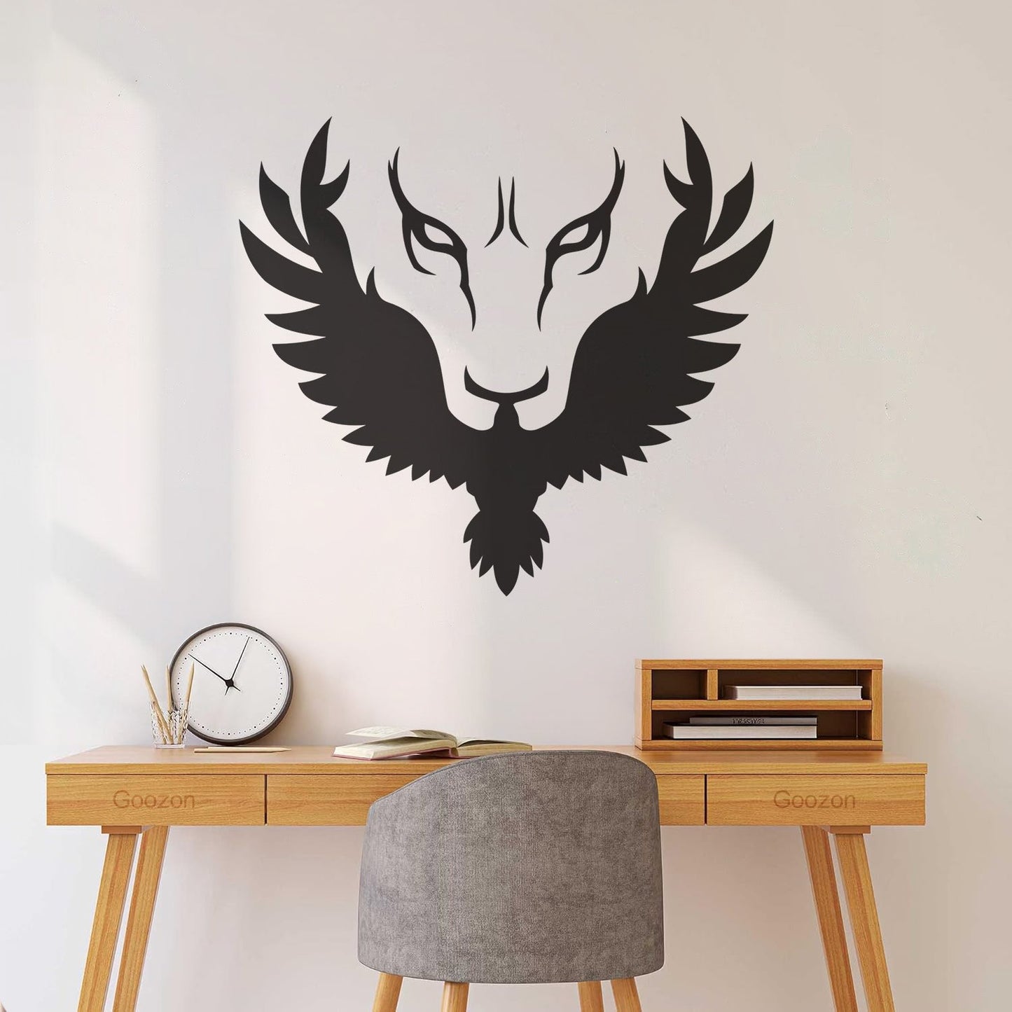 Abstract Lion Head Phoenix Bird Vinyl Art Sticker Self Adhesive