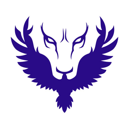 Abstract Lion Head Phoenix Bird Vinyl Art Sticker Self Adhesive