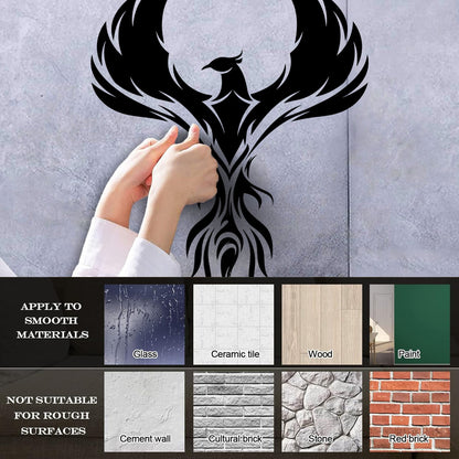 Wall Decals Paster Paper Amazing Phoenix Icon Wings Firebird Art Mural Painting