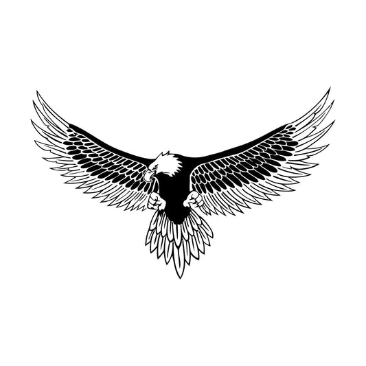 American Bald Eagle Bird Feathers Patriot Symbol Wall Decals Waterproof