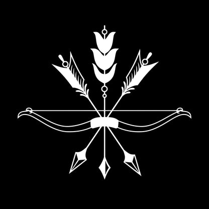 Vinyl Art Sticker Arrows Bow Bird'S Feathers Ethnic Style Hunting Store Decoration