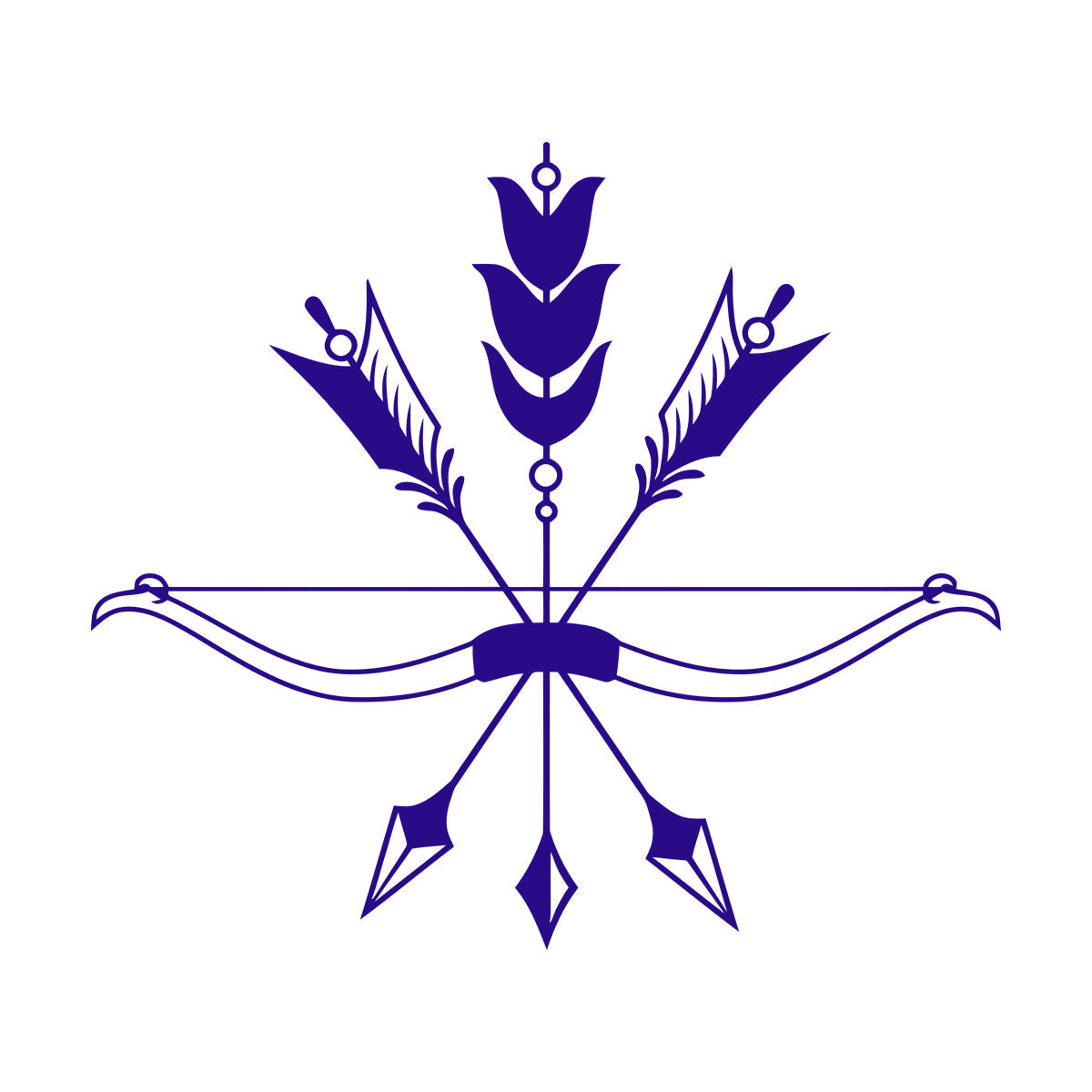 Vinyl Art Sticker Arrows Bow Bird'S Feathers Ethnic Style Hunting Store Decoration