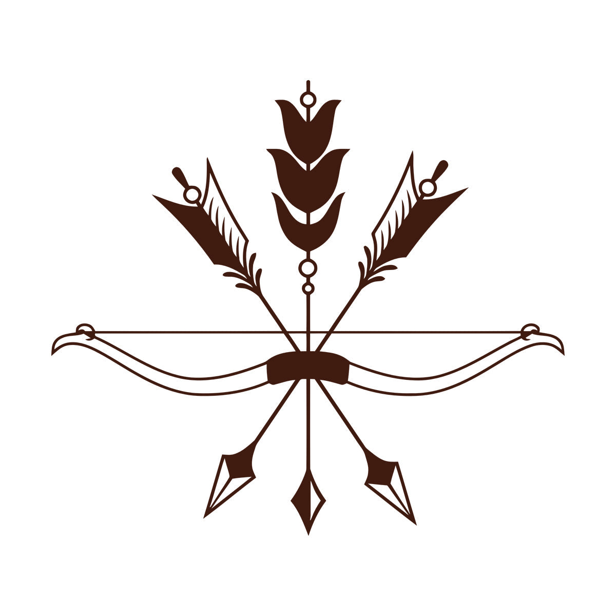 Vinyl Art Sticker Arrows Bow Bird'S Feathers Ethnic Style Hunting Store Decoration