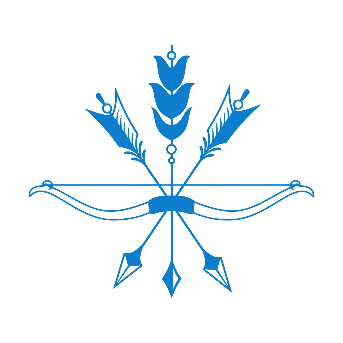 Vinyl Art Sticker Arrows Bow Bird'S Feathers Ethnic Style Hunting Store Decoration