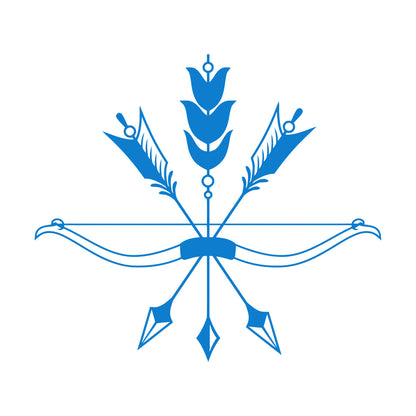 Vinyl Art Sticker Arrows Bow Bird'S Feathers Ethnic Style Hunting Store Decoration