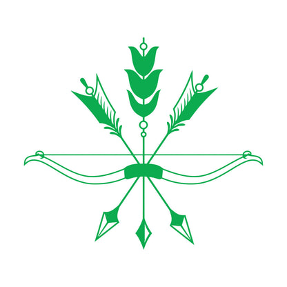 Vinyl Art Sticker Arrows Bow Bird'S Feathers Ethnic Style Hunting Store Decoration