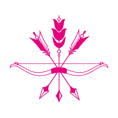 Vinyl Art Sticker Arrows Bow Bird'S Feathers Ethnic Style Hunting Store Decoration