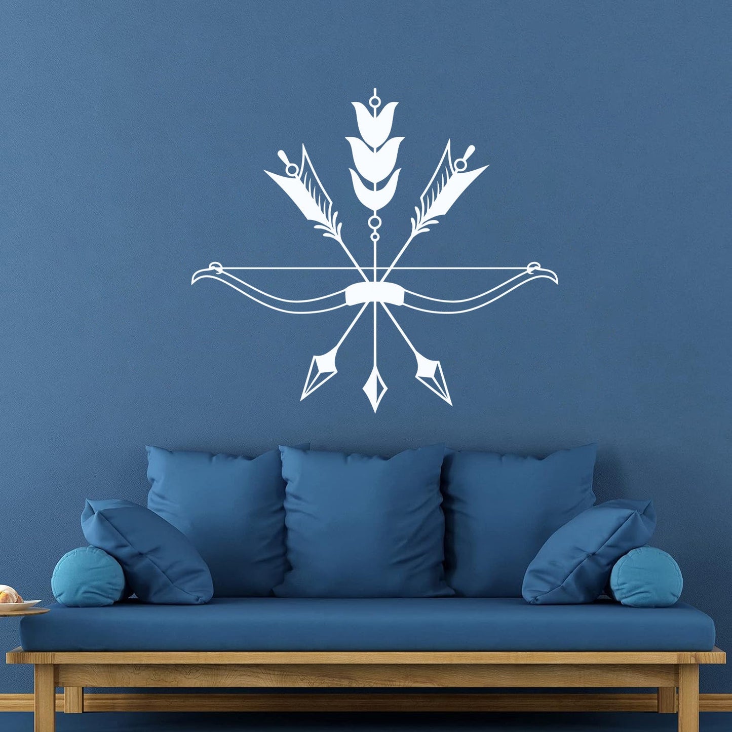 Vinyl Art Sticker Arrows Bow Bird'S Feathers Ethnic Style Hunting Store Decoration