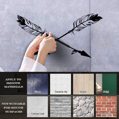 Arrows Ethnic Style Bird'S Feathers Hunter Engraving Stickers Tattoo Culture