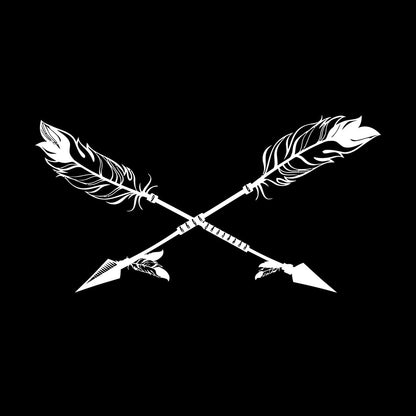 Arrows Ethnic Style Bird'S Feathers Hunter Engraving Stickers Tattoo Culture