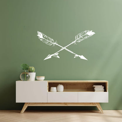 Arrows Ethnic Style Bird'S Feathers Hunter Engraving Stickers Tattoo Culture