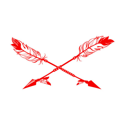 Arrows Ethnic Style Bird'S Feathers Hunter Engraving Stickers Tattoo Culture