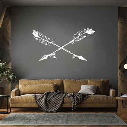 Arrows Ethnic Style Bird'S Feathers Hunter Engraving Stickers Tattoo Culture