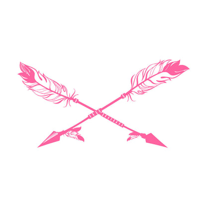 Arrows Ethnic Style Bird'S Feathers Hunter Engraving Stickers Tattoo Culture