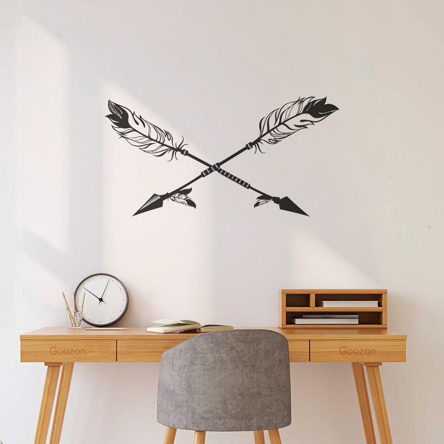 Arrows Ethnic Style Bird'S Feathers Hunter Engraving Stickers Tattoo Culture