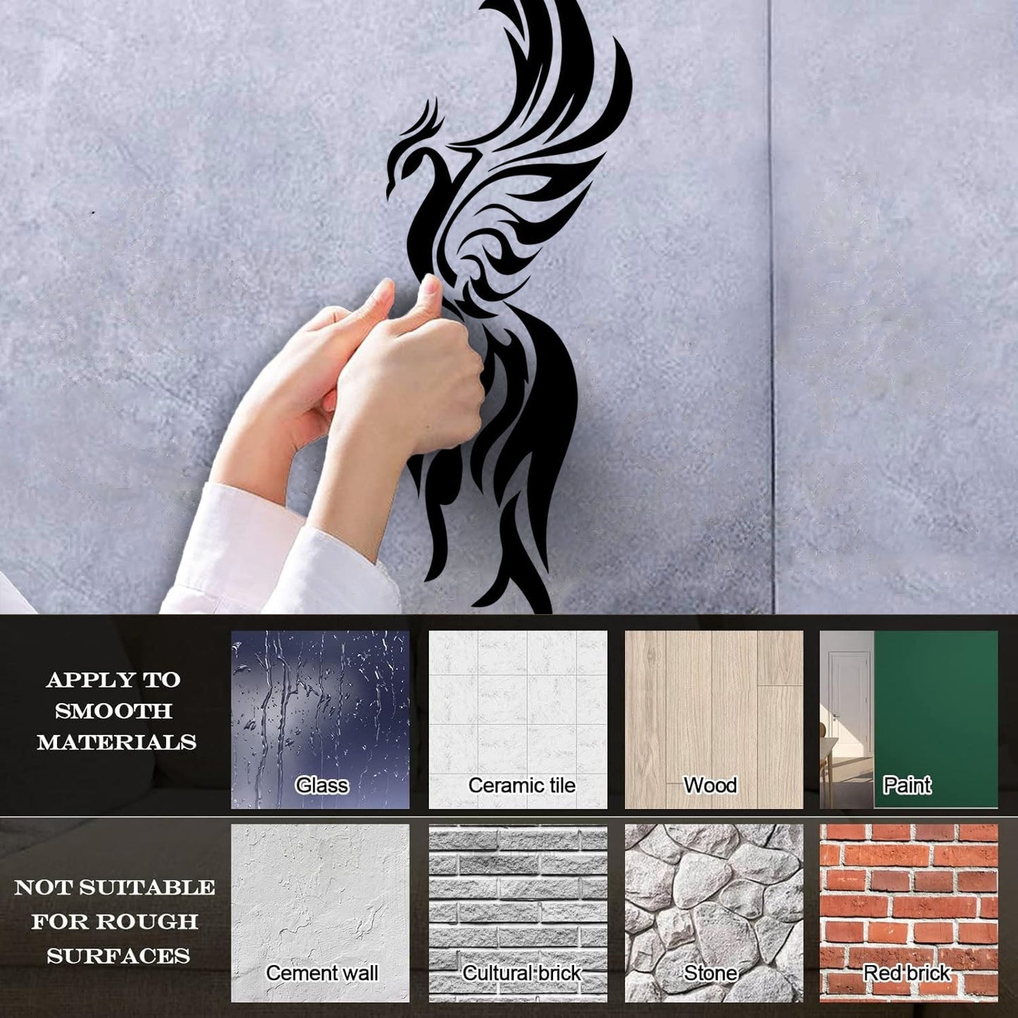 Vinyl Wall Decals Beautiful Flying Bird Wing Feathers Fairytale Multi Color Selection